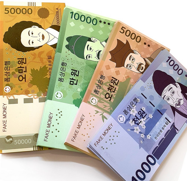페이크머니 가짜돈 페이크머니세트 소품돈 오만원 만원 오천원 천원 지폐 50장세트 이벤트용품 현금챌린지, 오만원권(50장), 1개