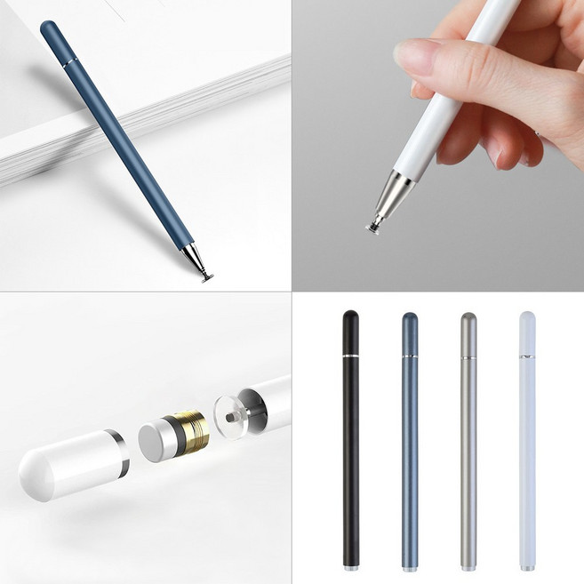 정전식 초미세 터치펜 스마트폰 태블릿 아이패드 펜슬 호환 갤럭시 아이폰 탭 노트, 1개, 초미세 터치펜-블랙