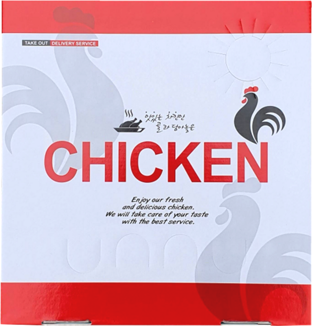 베스트박스 레드치킨세트박스 (100개입) /치킨상자/치킨용기/포장용기, 1개