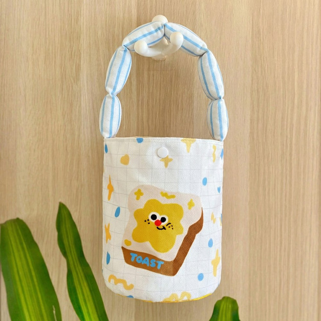 팡피 쿠션 핸들 미니 토트백 캔버스 안감