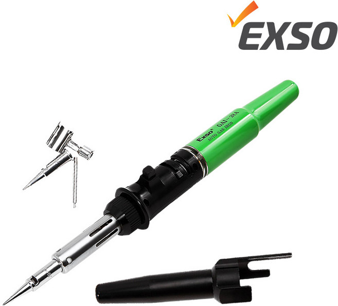 엑소 EXSO 휴대용 가스인두기 GAI-28A 납땜 가스충전용 무선인두기, 1