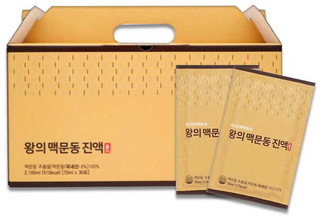 왕의 맥문동 진액 골드 볶음 볶은 맥문동 진액 즙 엑기스 액기스, 1세트, 2.1L