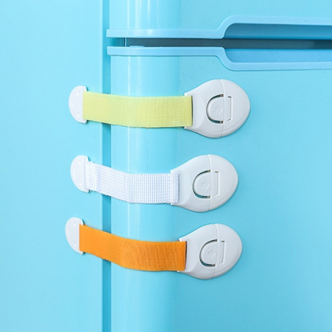 벨트형 서랍 잠금 장치 문열림 방지 안전용품, 1개
