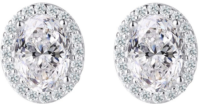 [ 남주 ] GRA보증서 엑설런트등급 당일발송 모이사나이트 1캐럿 925실버 솔리테어 다이아 귀걸이