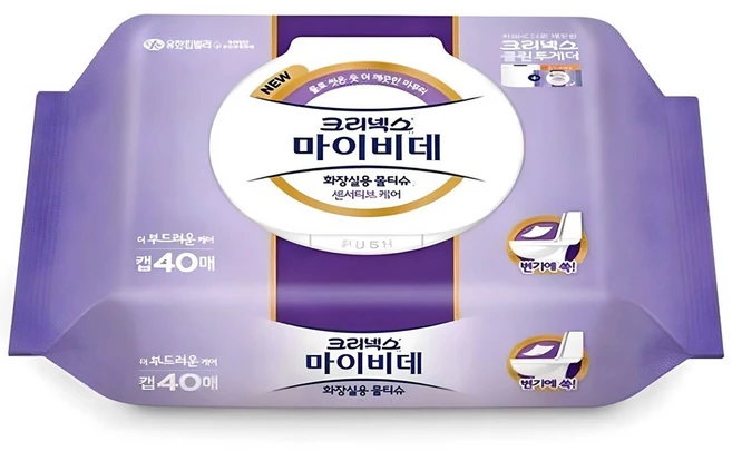 마이비데 센서티브케어 비데티슈 캡형, 55g, 40매, 1개 - 쿠팡