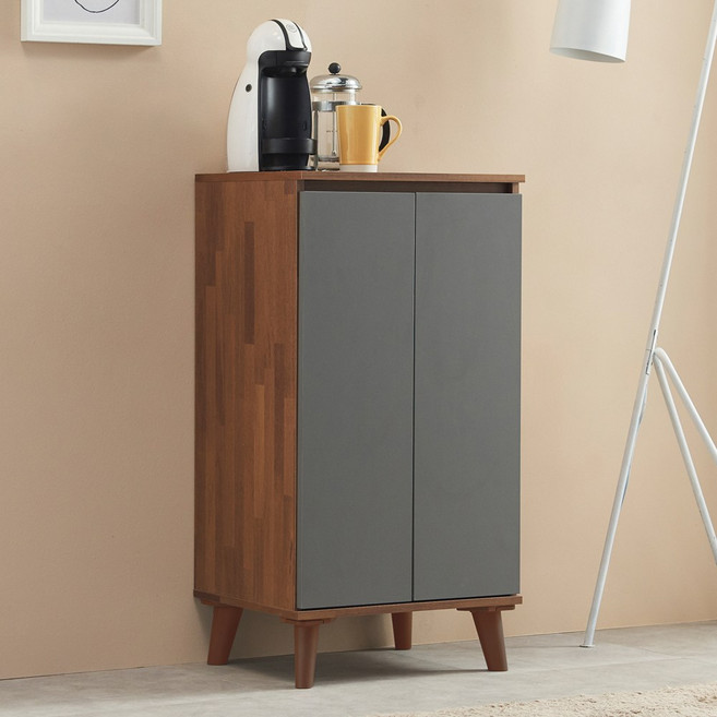 퍼니하우스 니즈 정수기다이 받침대 주방수납장 부엌 미니 원룸 사무실 수납장, 멀바우그레이