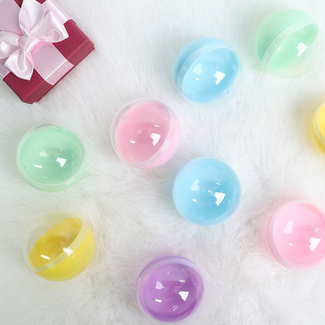 뮤즈 파스텔 컬러 원형 뽑기캡슐 대 7cm / 5컬러x2P 경품 뽑기볼 빈캡슐볼, 10개