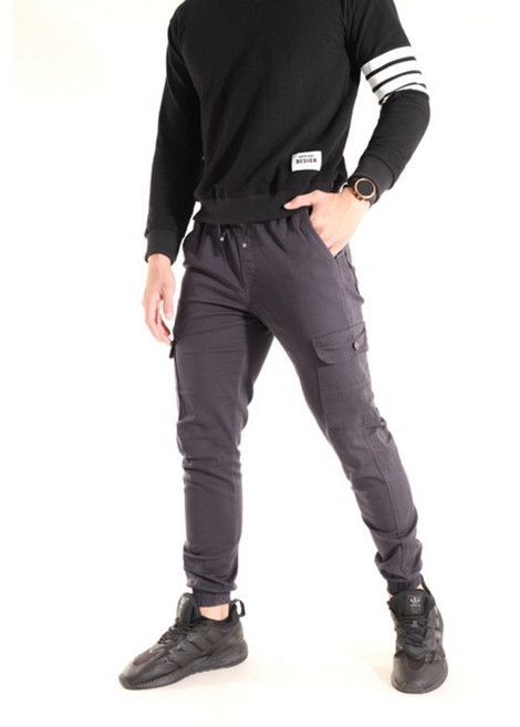 彈力束口工裝褲 顯瘦休閒工作褲