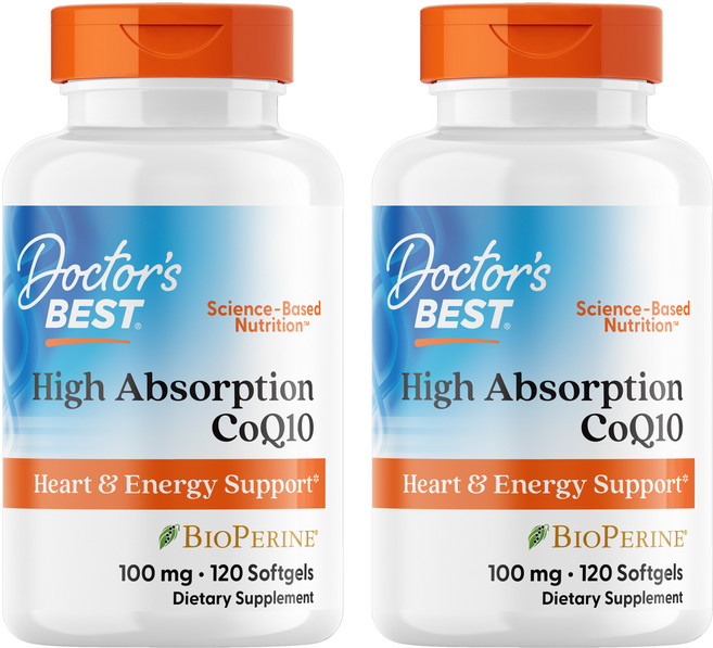 닥터스베스트 하이 앱솔션 CoQ10 바이오페린 100mg 소프트젤, 120정, 2개