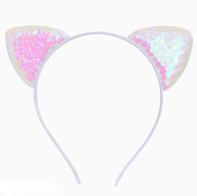 스팡클 고양이머리띠, 1개, 화이트