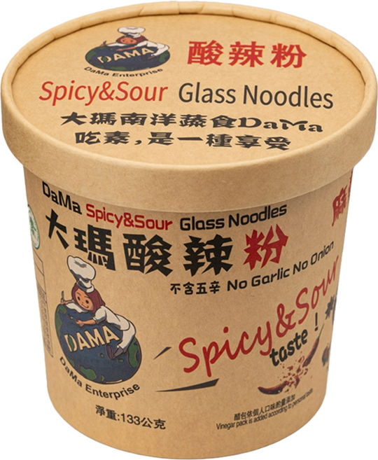 大瑪小麵 酸辣粉 辣拌麵 沖泡即食 麻辣香辣, 1個, 【碗裝】 大瑪 酸辣粉133g