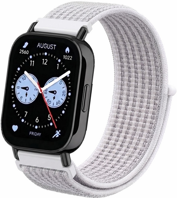 오네꼬네 샤오미 레드미 워치5 라이트 액티브 호환 스트랩 시계줄 밴드 나일론 22mm, 화이트그레이, 1개