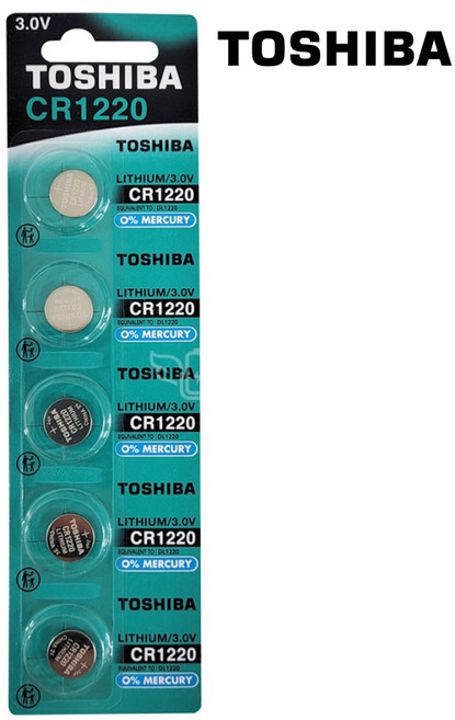 리튬전지 수은전지 건전지 버튼셀 CR1220 3V 5개, 1개입