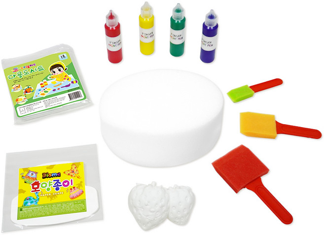 페인트펜 2호 케이크 데코세트 / 키즈맘아트 유아 물감 미술 그림 놀이 핑거펜 키즈 핑거페인트 촉감 손가락물감 핸드페인팅 드로잉카페 키즈카페 집콕 엄마표미술 홈스쿨 선물 세트