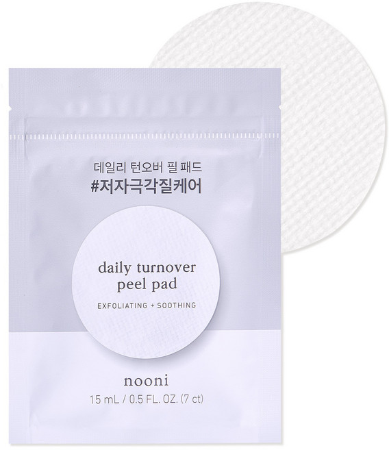 누니 데일리 각질제거 필 패드 한달 체험분 15ml, 7매입, 5개