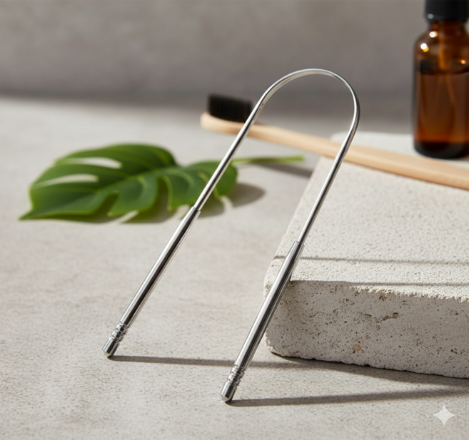 준하루 스테인리스 혀클리너 U자형 혀백태제거, 1개, 15g