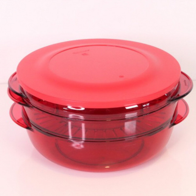 타파웨어 원형 타파렌지 2단 1.5L 전자레인지 찜기 조림 조리 용기