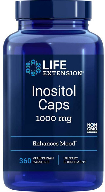 LIFE EXTENSION 肌醇 1000毫克 素食膠囊, 1個