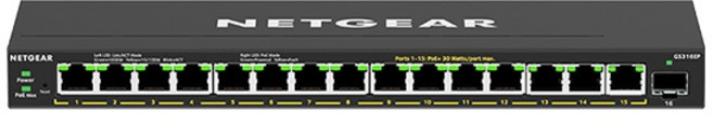 넷기어 NETGEAR GS316EP 16포트 기가비트 POE 스위칭허브 SFP