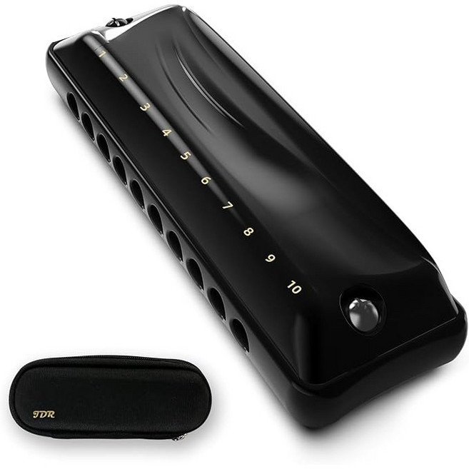 JDR 블루스 하모니카 닌자 10홀 다이아토닉, 1개, A키, Ninja