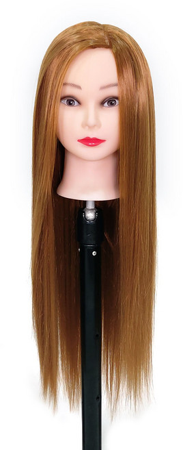 BEUGA(뷰가) 인조 연습용 통가발 B타입 21인치 커트 스타일링 미용 연습 가발, 1개, 브라운