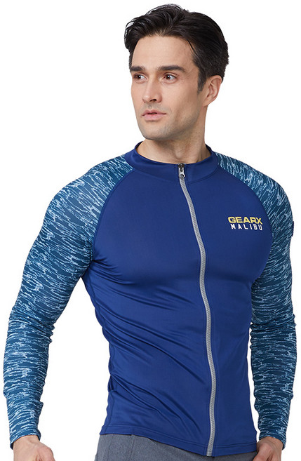 기어엑스 남성 남자 집업래쉬가드 G05 네이비웨이브