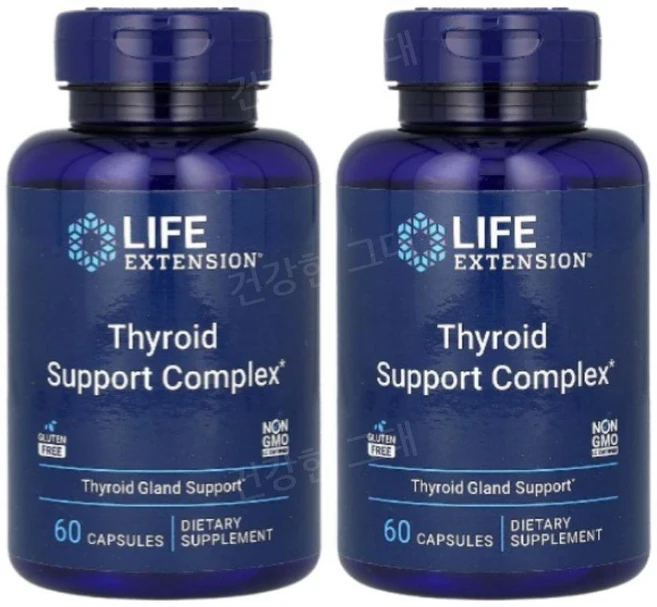 라이프익스텐션 티로이드 타이로이드 서포트 컴플렉스 60캡슐 2개 아슈와간다 Thyroid, 60정 - 쿠팡