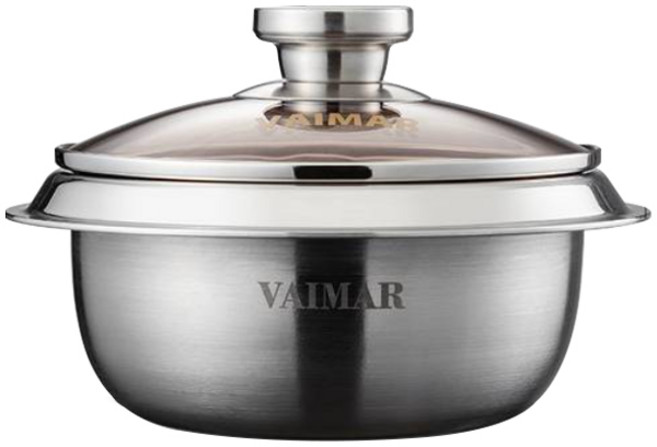 엔뚜마노 통3중 IH스텐 가마솥, 22cm, 혼합색상, 1개