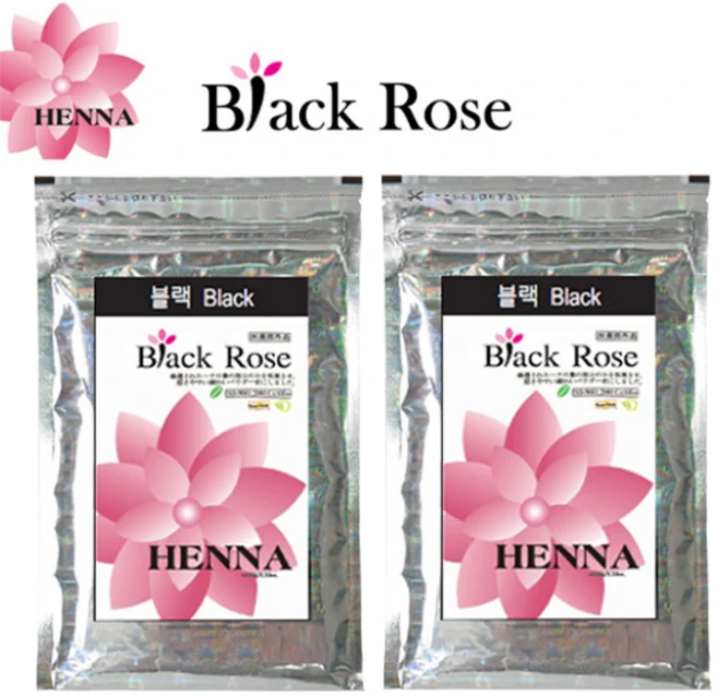 블랙로즈 헤나 염색약 100g 인도직수입 헤나 트리트먼트 가늘고 힘없는모발, 2개, 블랙 - 쿠팡