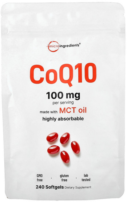 Micro Ingredients CoQ10 50mg 소프트젤 240정, Micro Ingredients, CoQ10, 240, 1개