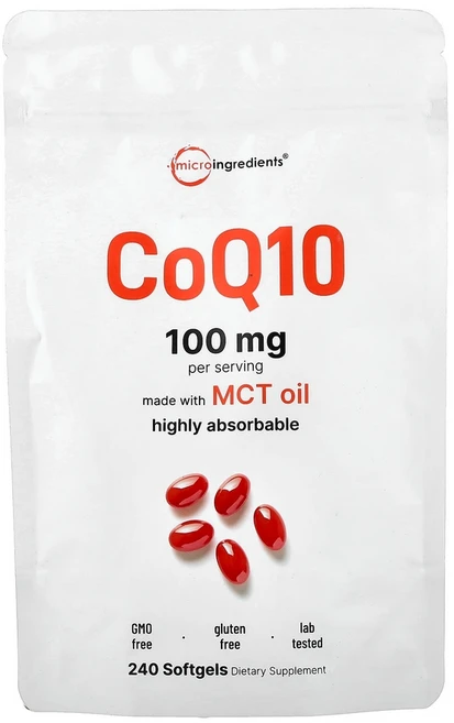 Micro Ingredients CoQ10 50mg 소프트젤 240정, Micro Ingredients, CoQ10, 240, 1개 - 쿠팡