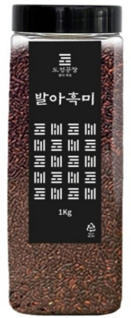 도정공장 씻어나온 발아흑미, 1kg, 5개