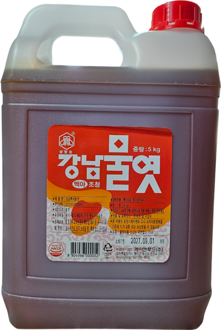 쌍벌표 강남물엿 맥아 5kg 박스, 3개