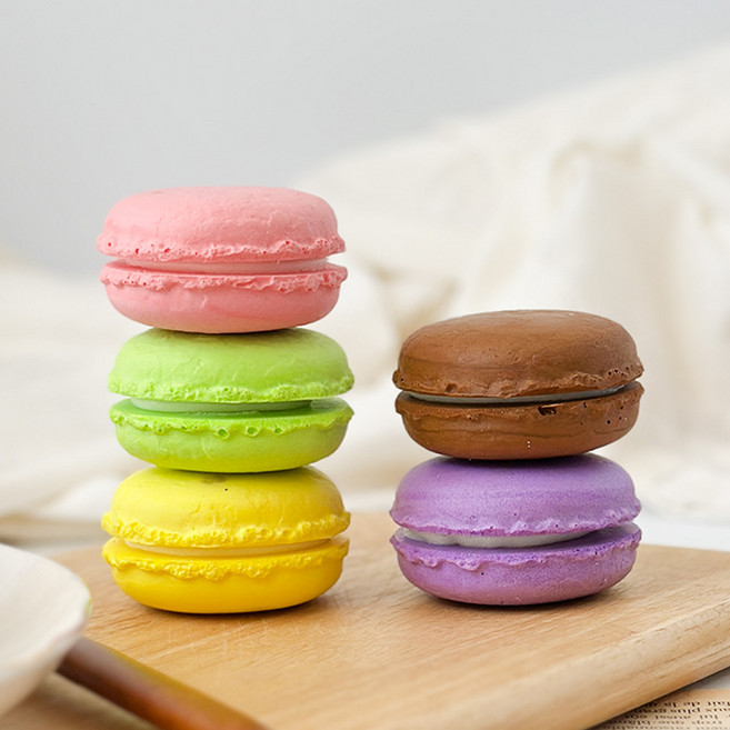 리얼 마카롱 모형 2P 장식 소품 가짜 마카롱 디저트, 사과마카롱2P