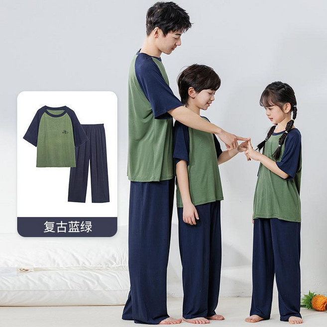 莫代爾兒童睡衣 短袖長褲套裝 家居服