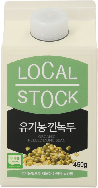 [로컬스톡] 25년 햇곡 국내산 유기농 깐녹두, 1개, 450g