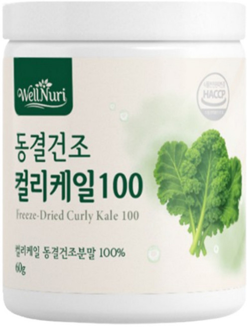 웰누리 대용량 컬리케일 분말 100% 동결건조 곱슬케일 가루, 1개, 60회분