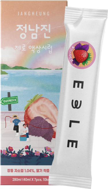 혈당케어 바나바잎추출물 제로슈가 딸기 석류 스틱형 시럽 7개 40ml, 14개