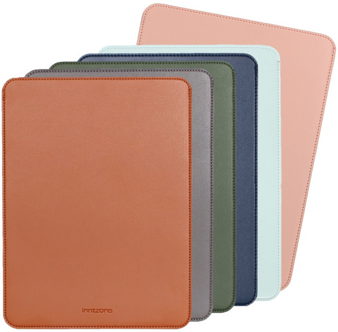 인트존 가죽 노트북 파우치 가방 맥북에어 삼성 갤럭시북6 프로 360 울트라 LG그램 슬리브 케이스, 브라운, 16인치, 1개