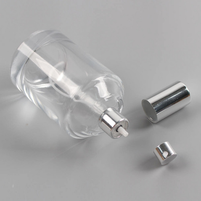 100ml 향수 공병 스프레이 케이스 둥근 실버캡 클림프타입 화장품 용기 포포라운지, 1개, 단품