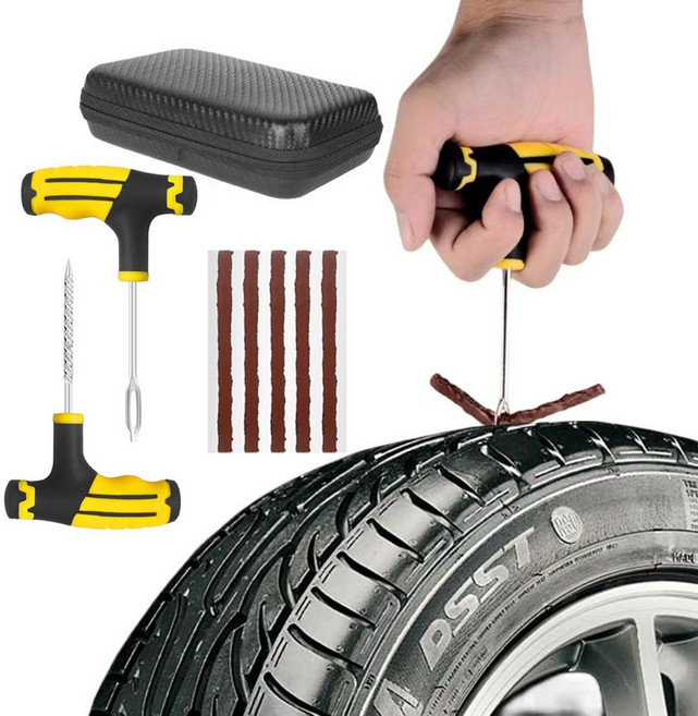 tinduo 타이어 펑크 수리 공구 21pcs 키트 자동차 오토바이 지렁이 보수 풀세트, 1세트
