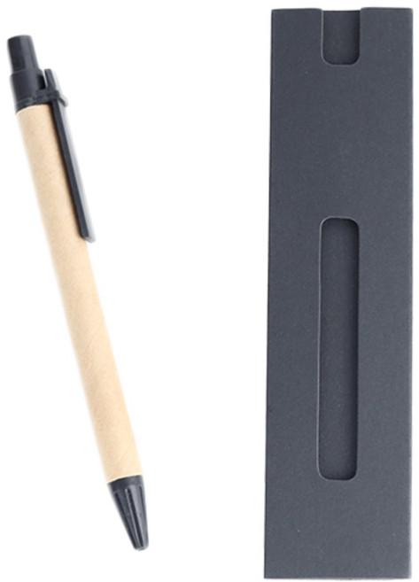 크라프트 종이 볼펜 케이스 판촉물 답례품 샤프 선물 필기구, 100개, 오픈형 블랙