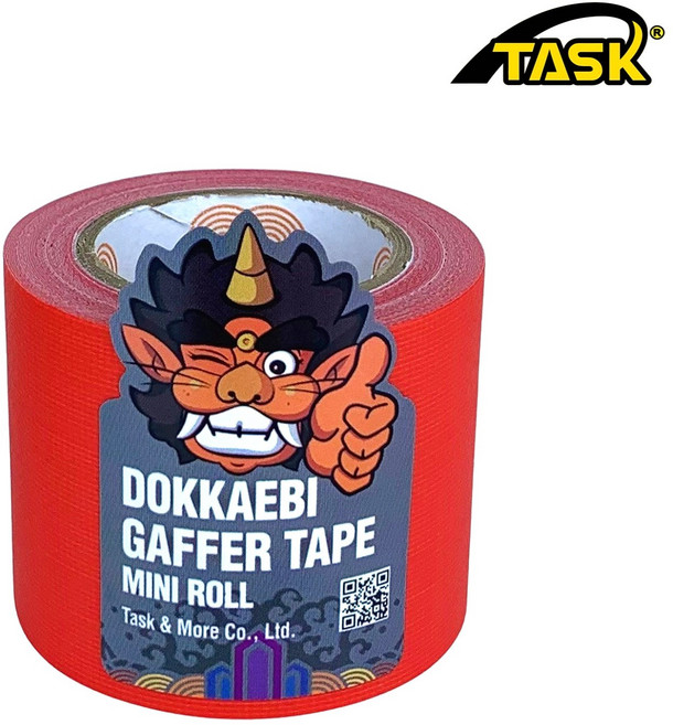도깨비 수출용(국내산) 개퍼테이프 무광면테이프 미니롤 MATT RED 50mmX5m, 1개