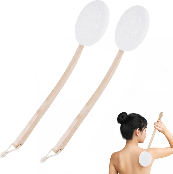 나루마켓 등로션 브러쉬 셀프 등관리 도구, 2개, 혼합색상