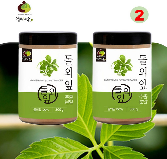 돌외잎 분말 가루 농축 추출물 돌외잎차 효능, 300g, 2개