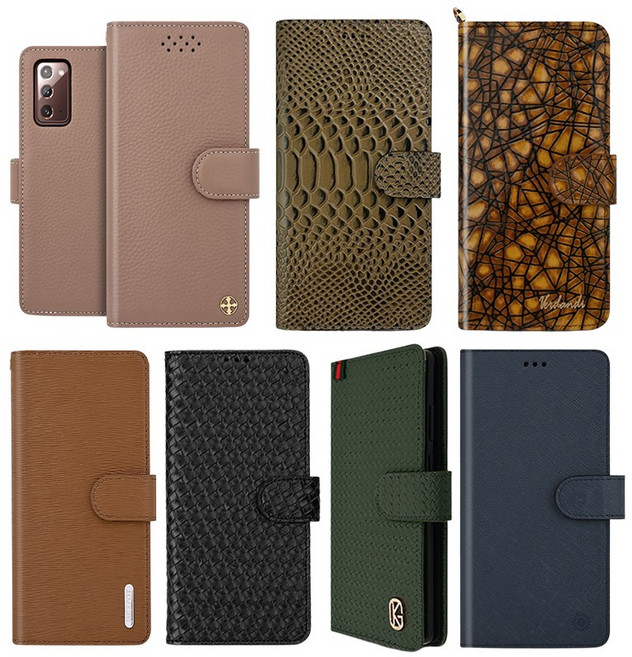 갤럭시 노트10 다이어리 플립 천연 소 가죽 지갑형 휴대폰 케이스 SM- N971