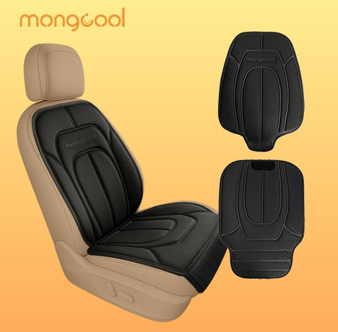 몽쿨 자동차 카시트 고강도 보호매트 생활방수, 블랙, 1개