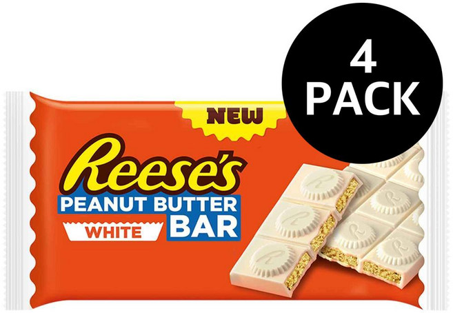 리세스 피넛버터 바 화이트 Reeses Peanut Butter Bar White, 4개, 90g