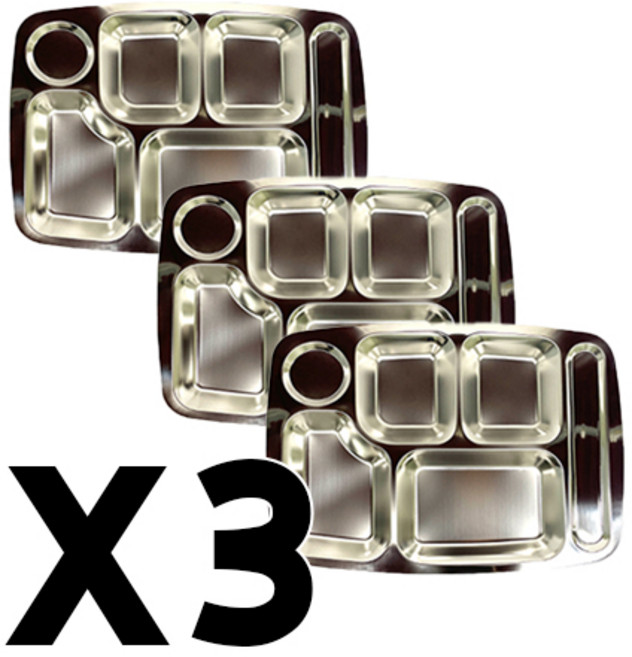 리모드 캠핑 접시 스테인레스 나눔 6구 식판