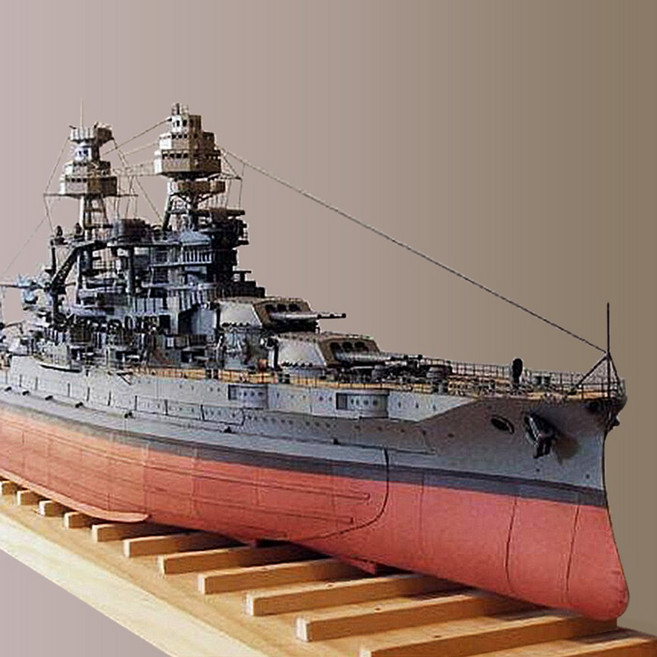 DIY 미해군 애리조나 전함 3D종이 만들기 USS ARIZONA 진주만 정글페이퍼, 5개